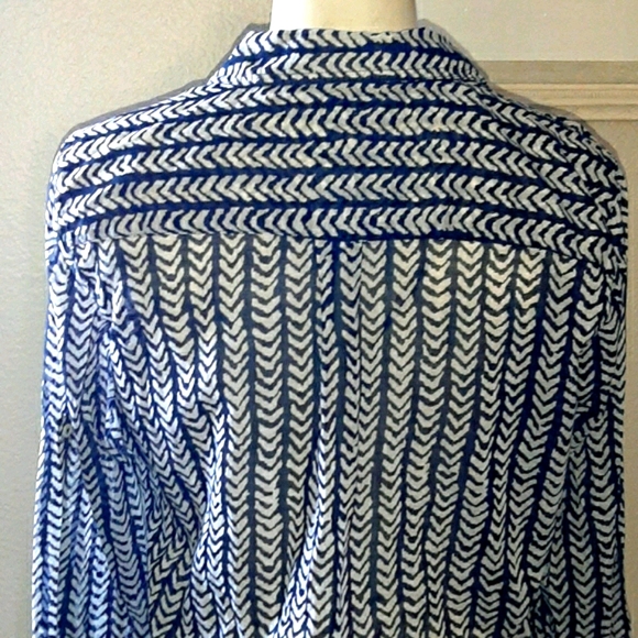 J. Crew Long sleeve sheer Blouse - Picture 3 of 6